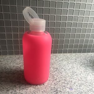 BKR 500 ML hot pink glass water bottle